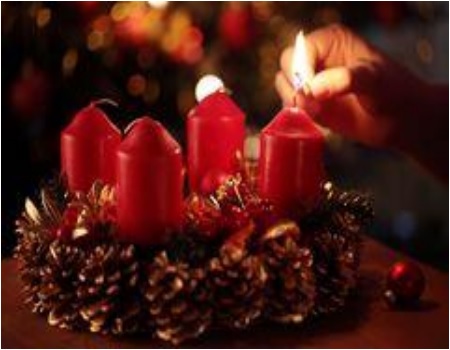 Advent candle wreath