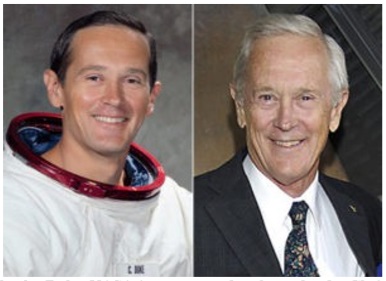 Astronaut profile, young and old